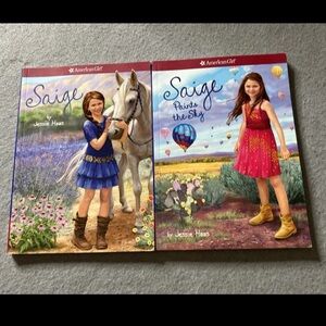 American Girl Saige Books 1 & 2 Paperback Lot Jessie Haas 2013 Very Good Cond.